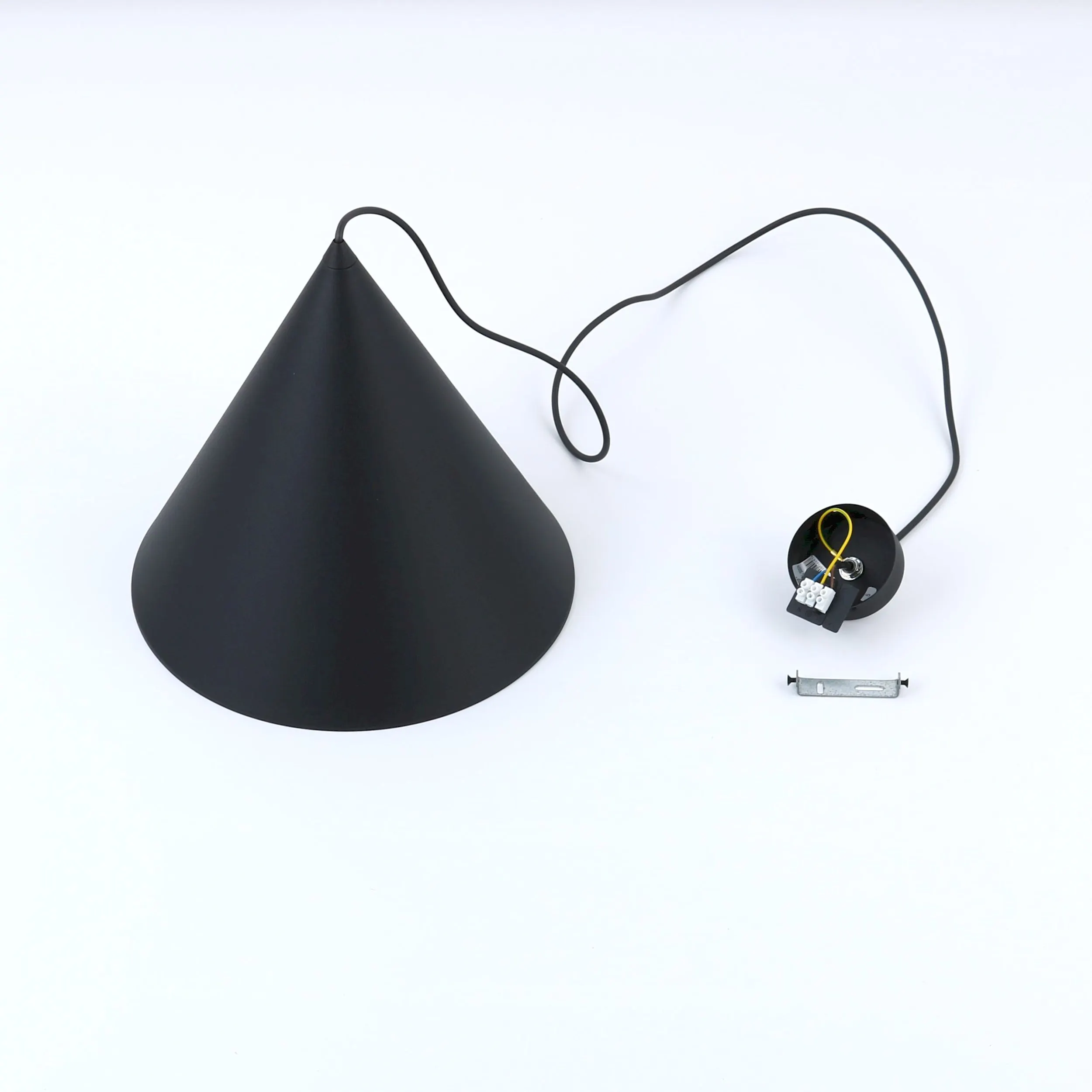 Lampa wisząca CONO czarna metalowa okrągła 170x32cm - TK_10057