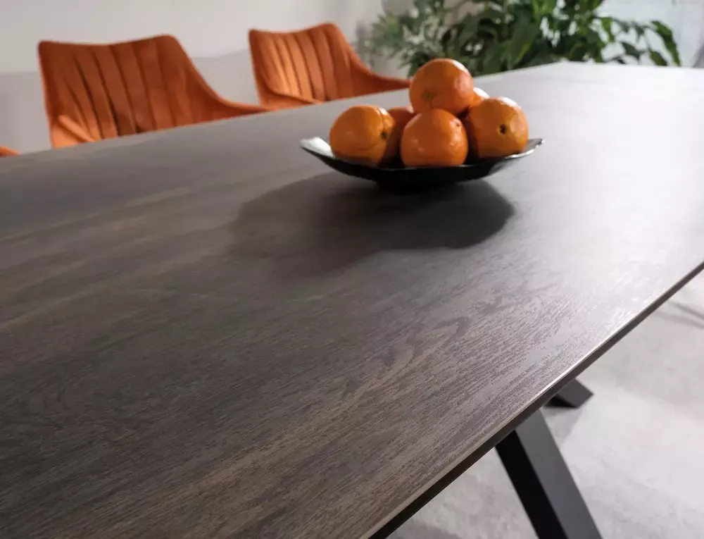 Stół rozkładany COLUMBUS CERAMIC 90x160-240 cm brązowy efekt drewna - COLUMBUSCBRC160