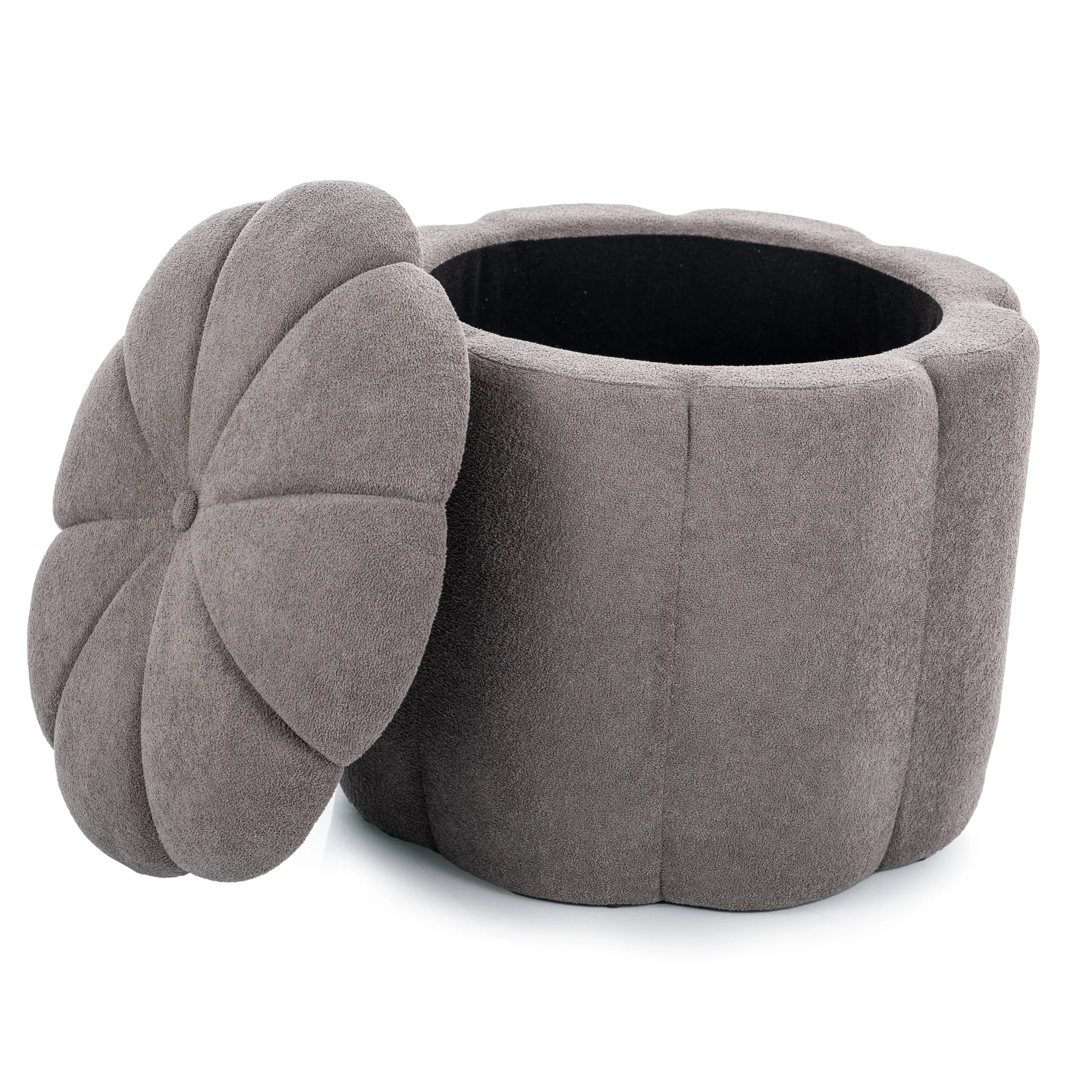 Puf ze schowkiem TUP 45 cm szary - TUPSZ