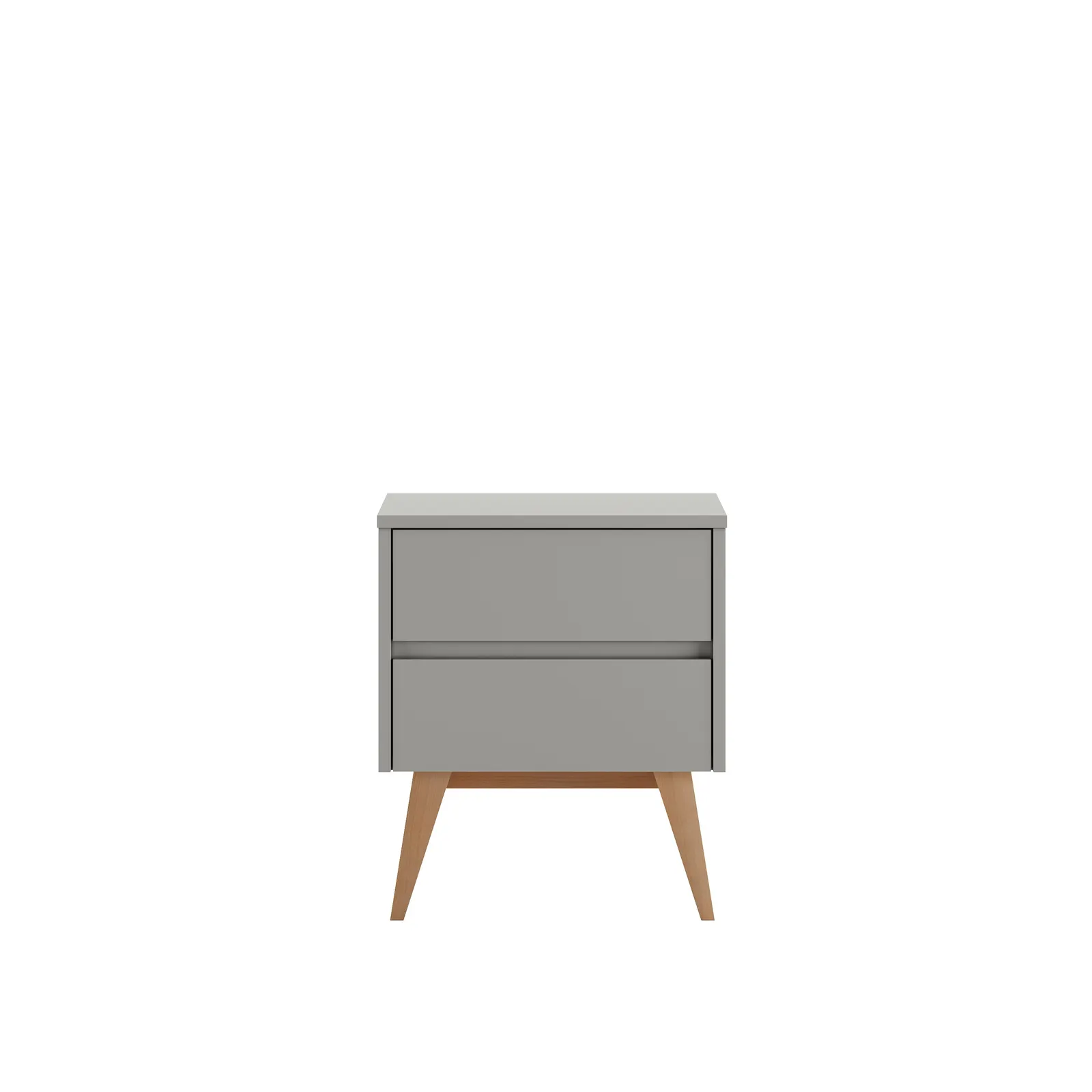 Szafka nocna z 2 szufladami SWING szary naturalny - PIN_034-110-197