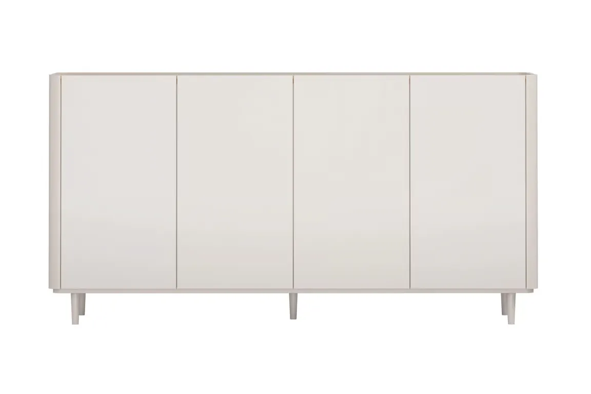 Komoda 4-drzwiowa ELIVO 200cm drewniane nóżki cashmere dąb olejowany — zdjęcie 2