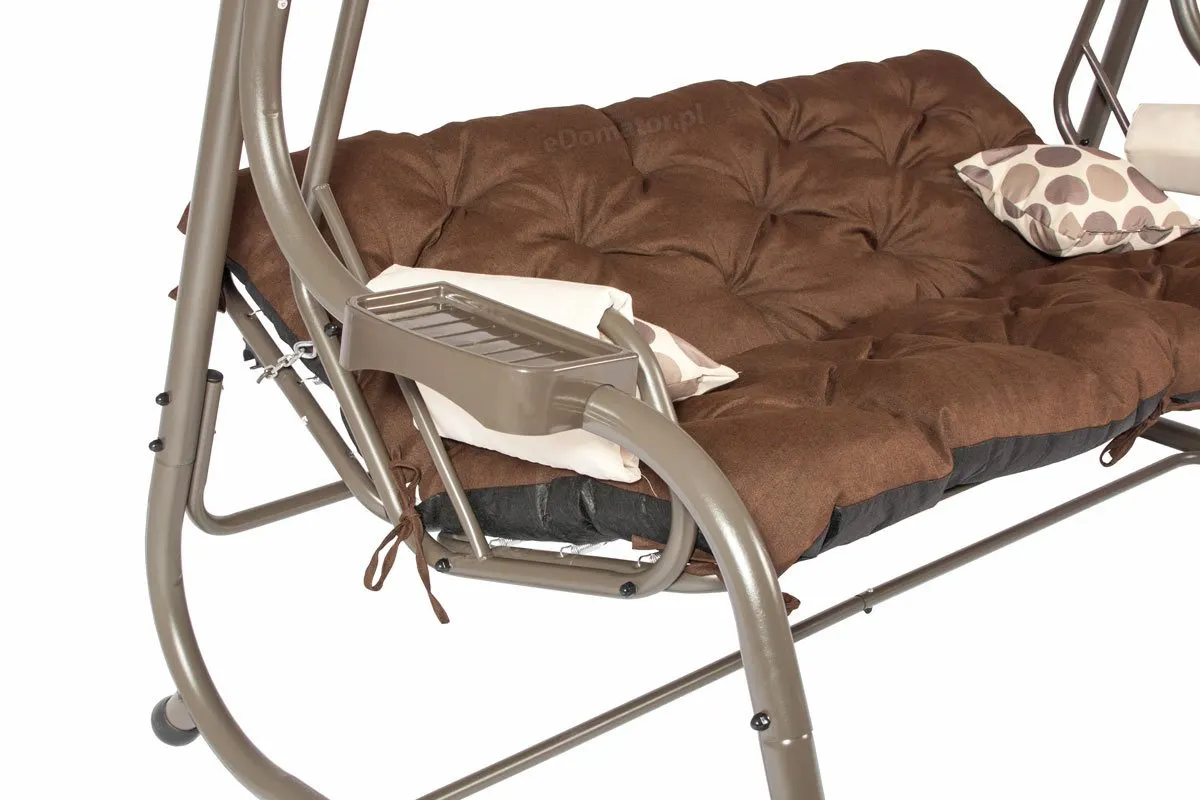 Gruba poduszka na huśtawkę 180/60/60 - brąz - FE5906948106598