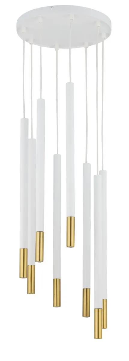 Lampa wisząca SOPEL DUE 8 biało-złota