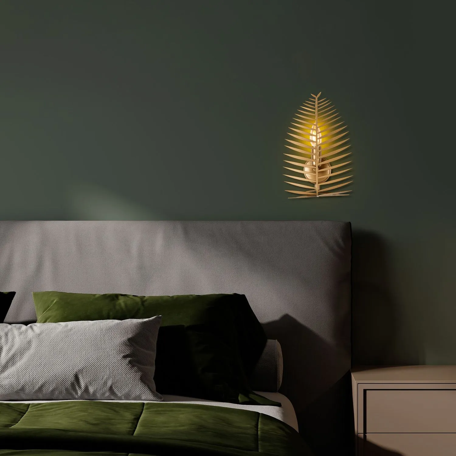 Lampa ścienna kinkiet LEAF 20x30 cm złota - ASI_892OPV2442