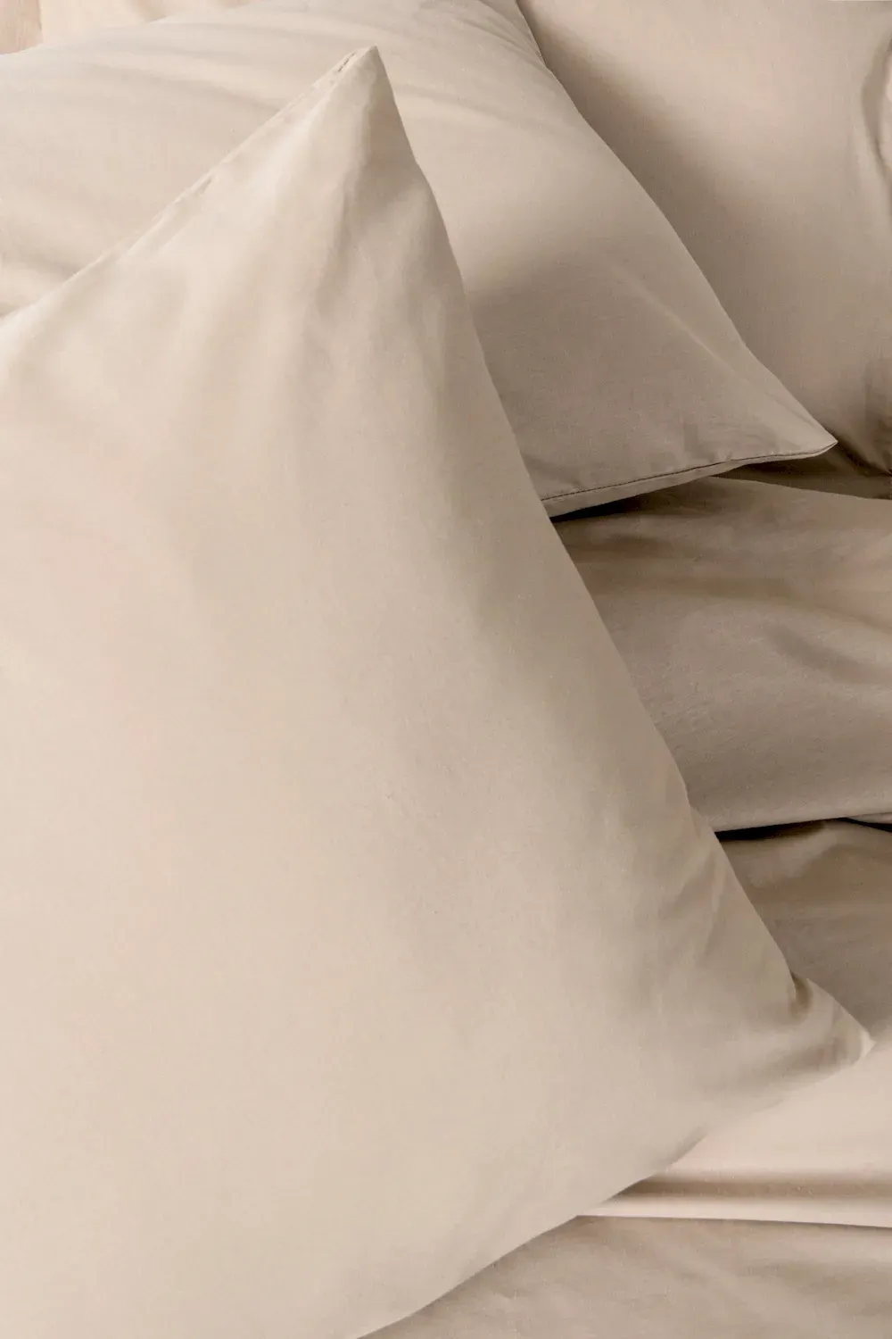 Komplet pościeli PLAIN 260x220 poszewka 60x60 2 szt. beżowy