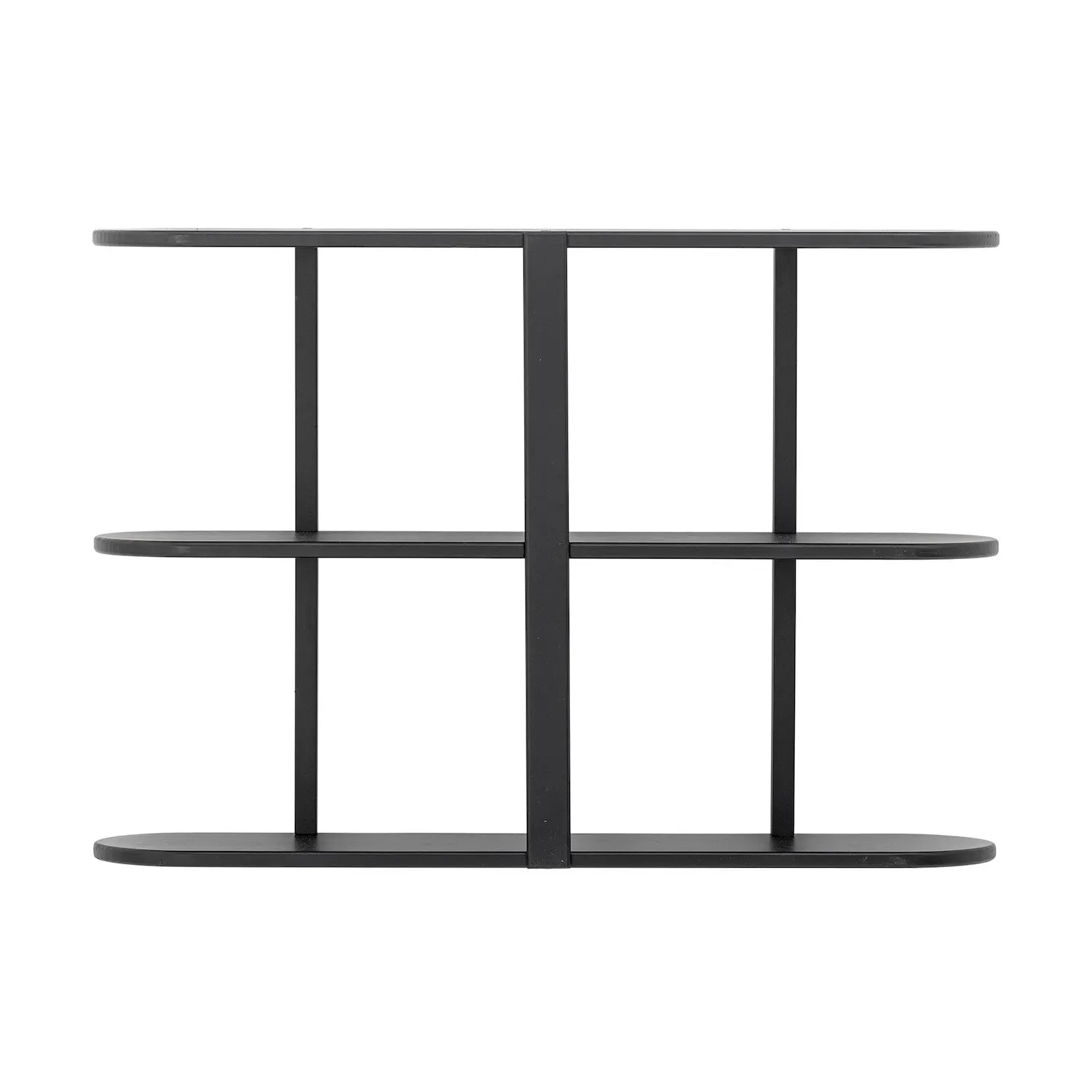 image regał, czarny, metal, trzy półki, minimalistyczny