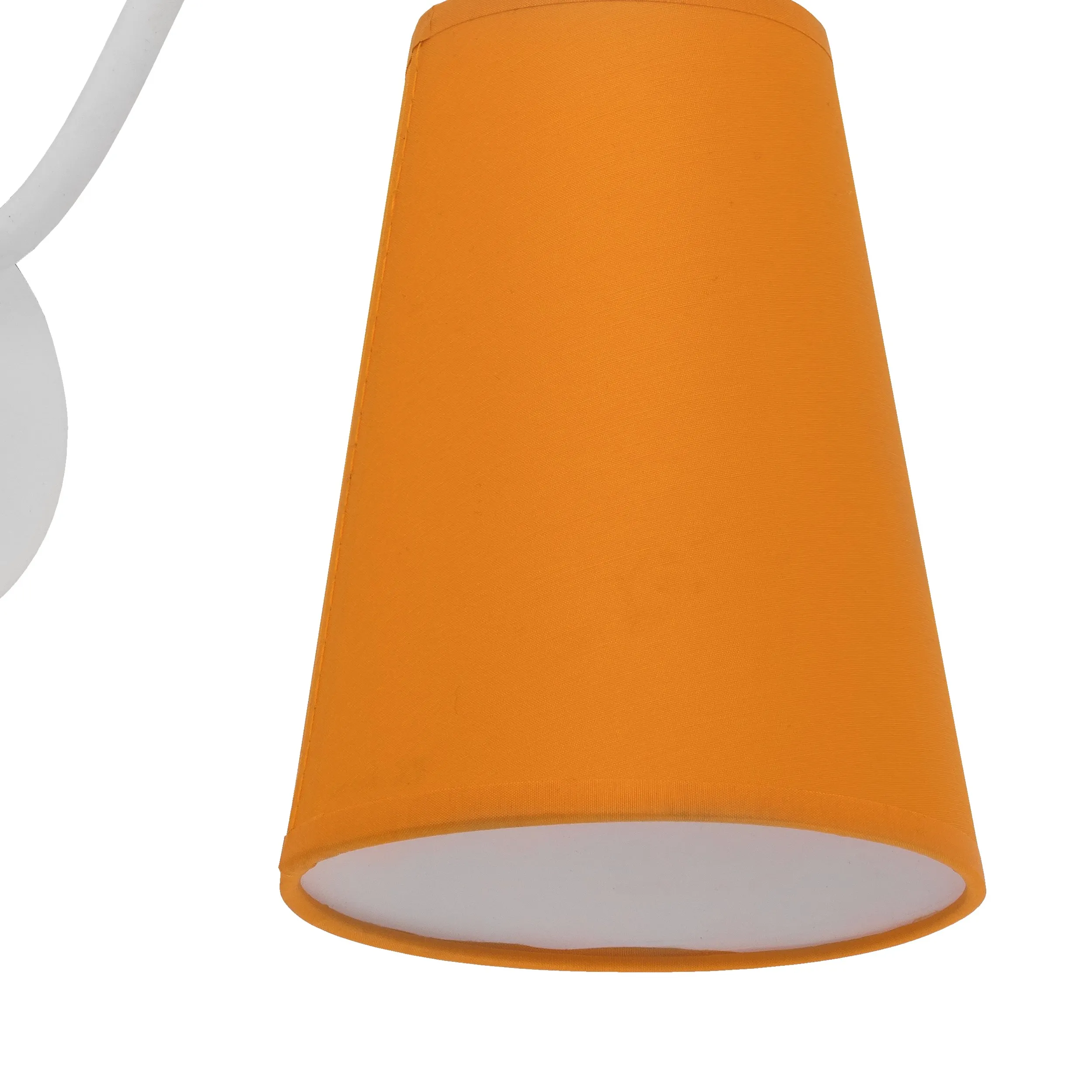 Kinkiet WIRE biały z pomarańczowym kloszem włącznik 40x30x14cm - TK_2448