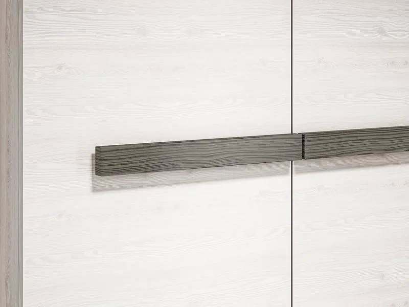 Szafa 2-drzwiowa z półkami i drążkami BLANCO 01 sosna śnieżna - 1BLAN01-001