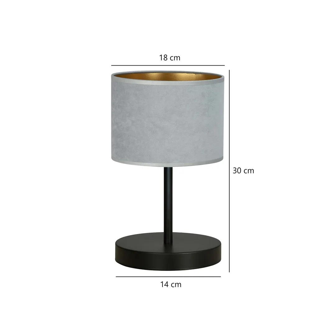 Lampka nocna HILDE LN1 czarny szary — zdjęcie 5
