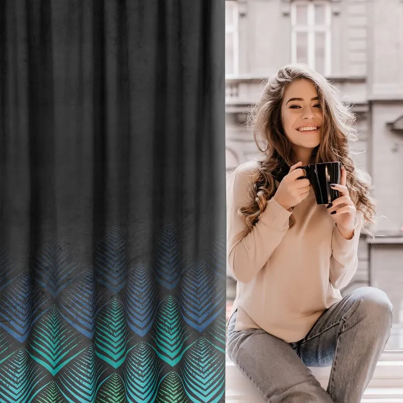 ZASŁONA ANGELINA 140X250 CM CZARNY - EU_387302