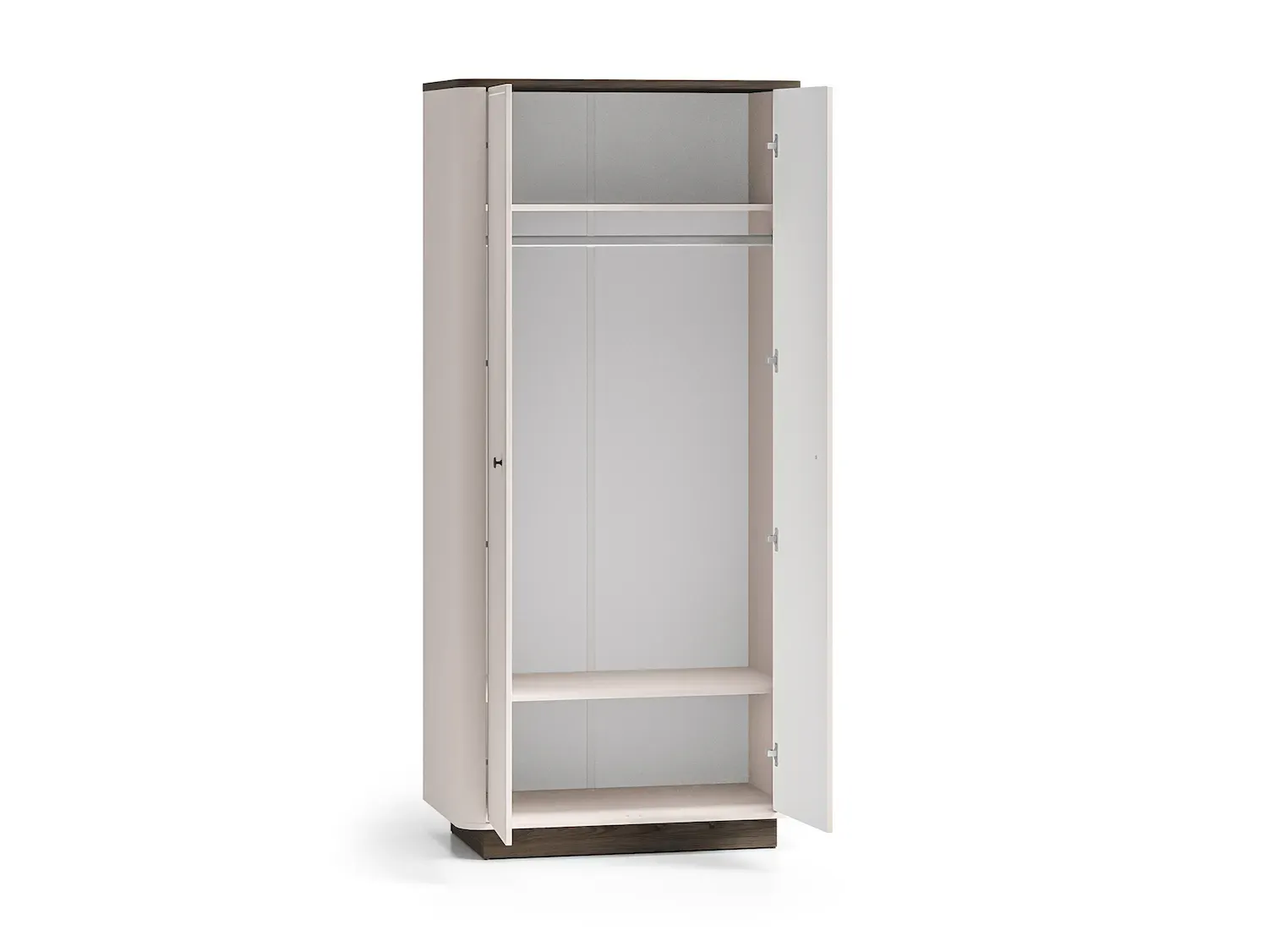 Szafa 2-drzwiowa VILAVIO 08 2 półki i drążek dąb windmill dark cashmere - 1VILA08-001