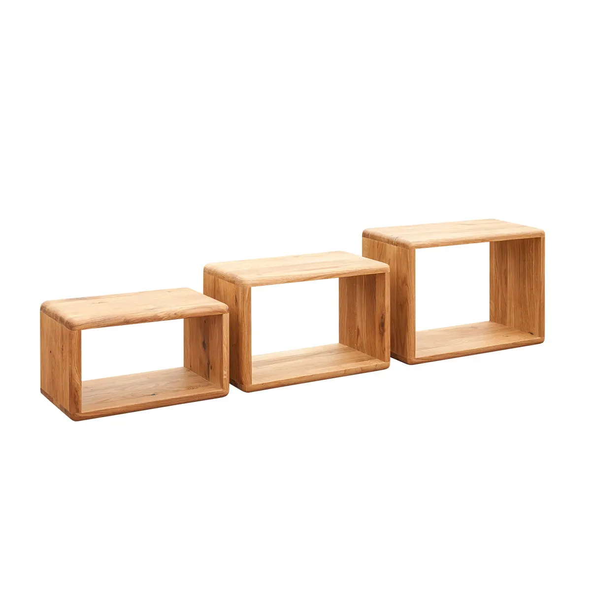 Zestaw 3 półek ściennych Dębowych Gialo Zestaw 3 półek ściennych Dębowych Gialo