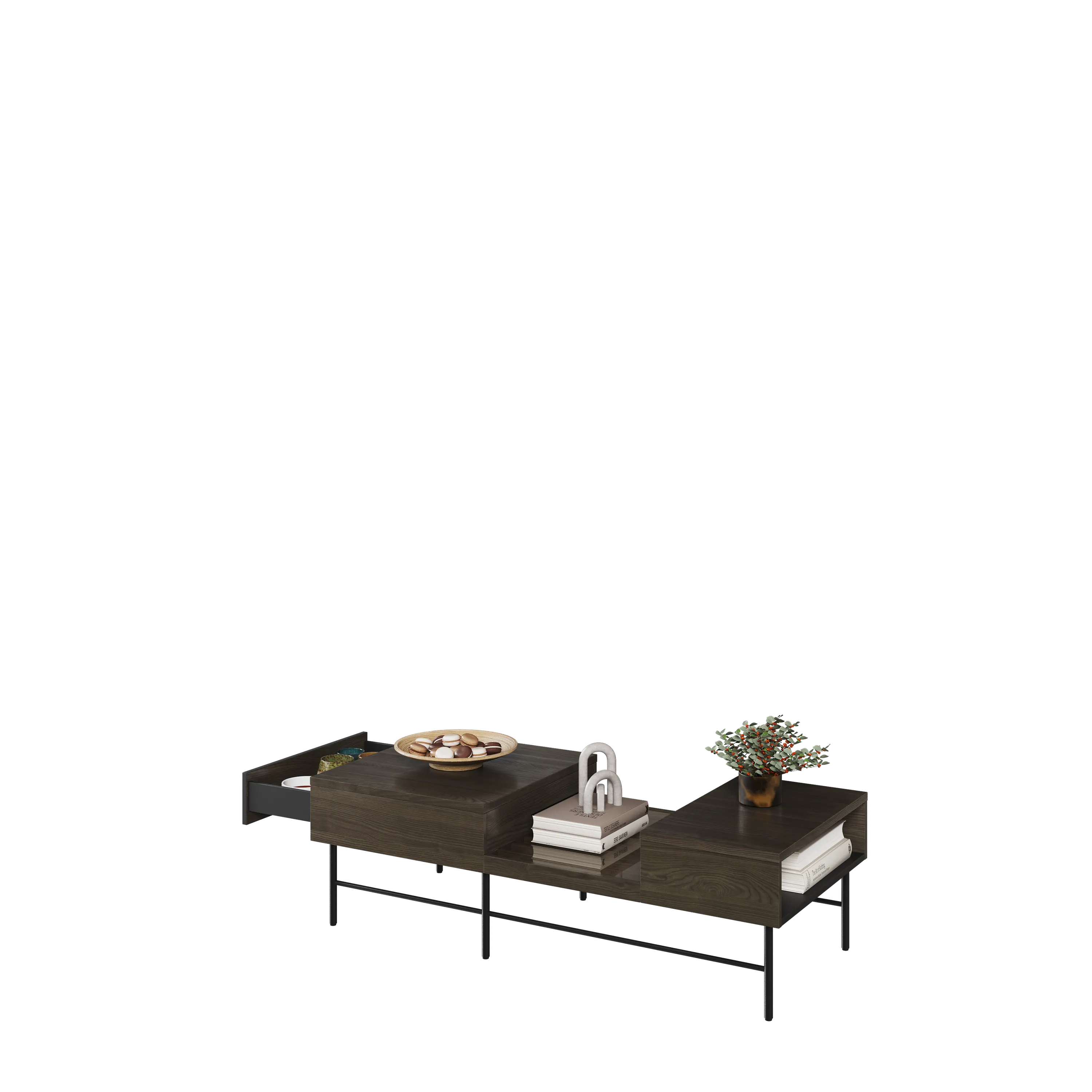 Stolik kawowy Piemonte PE-08 134x60cm jesion portlandzki/czarny - PE8JCZ