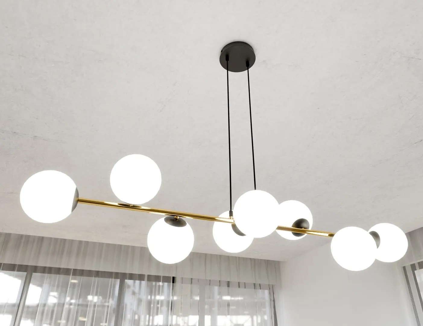 image lampa, kandelabry, oświetlenie, globki, zawieszone