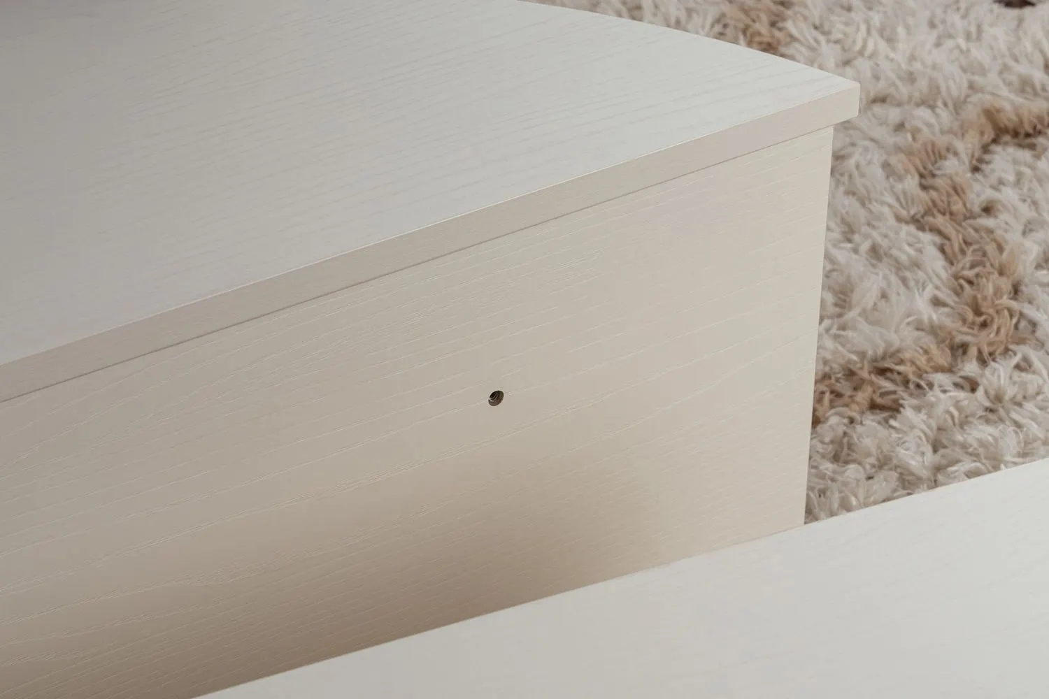 Stolik kawowy 2-elementowy ORION 90x90 biały efekt drewna - ASI_563NRD1901