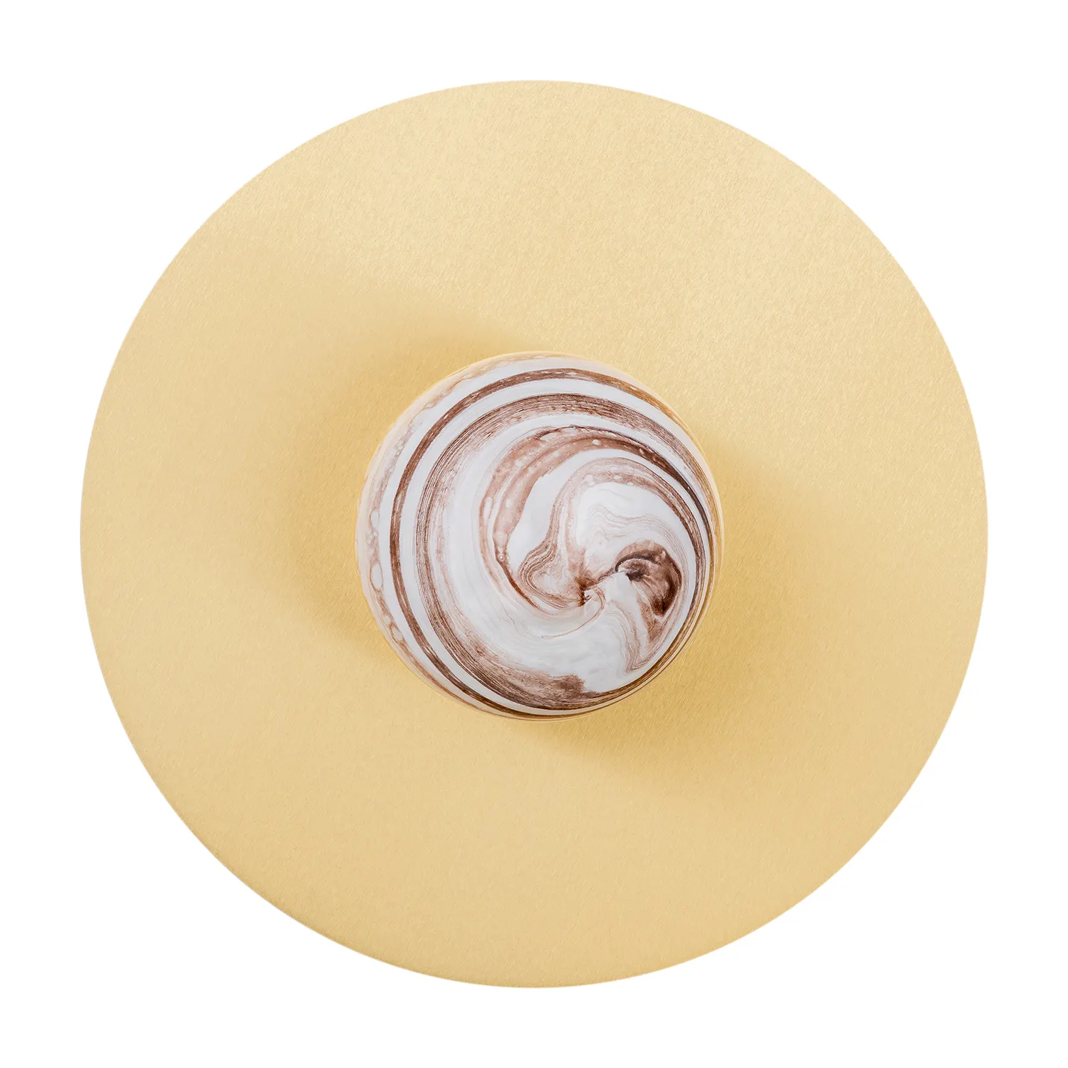 Kinkiet / Plafon PIAVA mosiądz szczotkowany biało-brązowy marmur 30x15cm - 8449