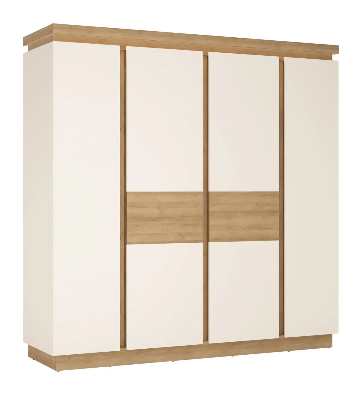 SZAFA 4-DRZWIOWA LYON LYOS03 DĄB RIVIERA JASNA/BIAŁA HG SZAFA 4-DRZWIOWA LYON LYOS03 DĄB RIVIERA JASNA/BIAŁA HG