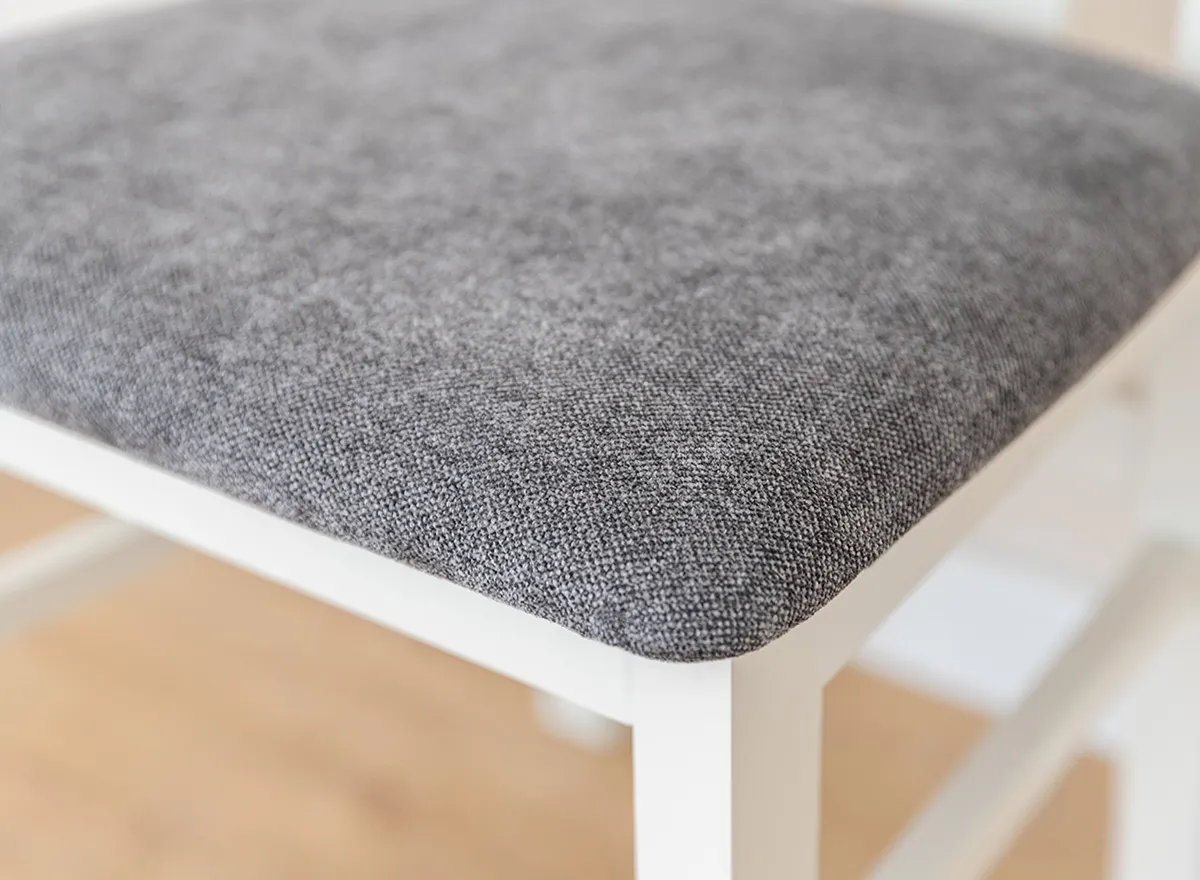 Krzesło BELLUNO ELEGANTE 10 z grafitowym siedziskiem materiałowym (STORM 97) - DRMKT10/S97