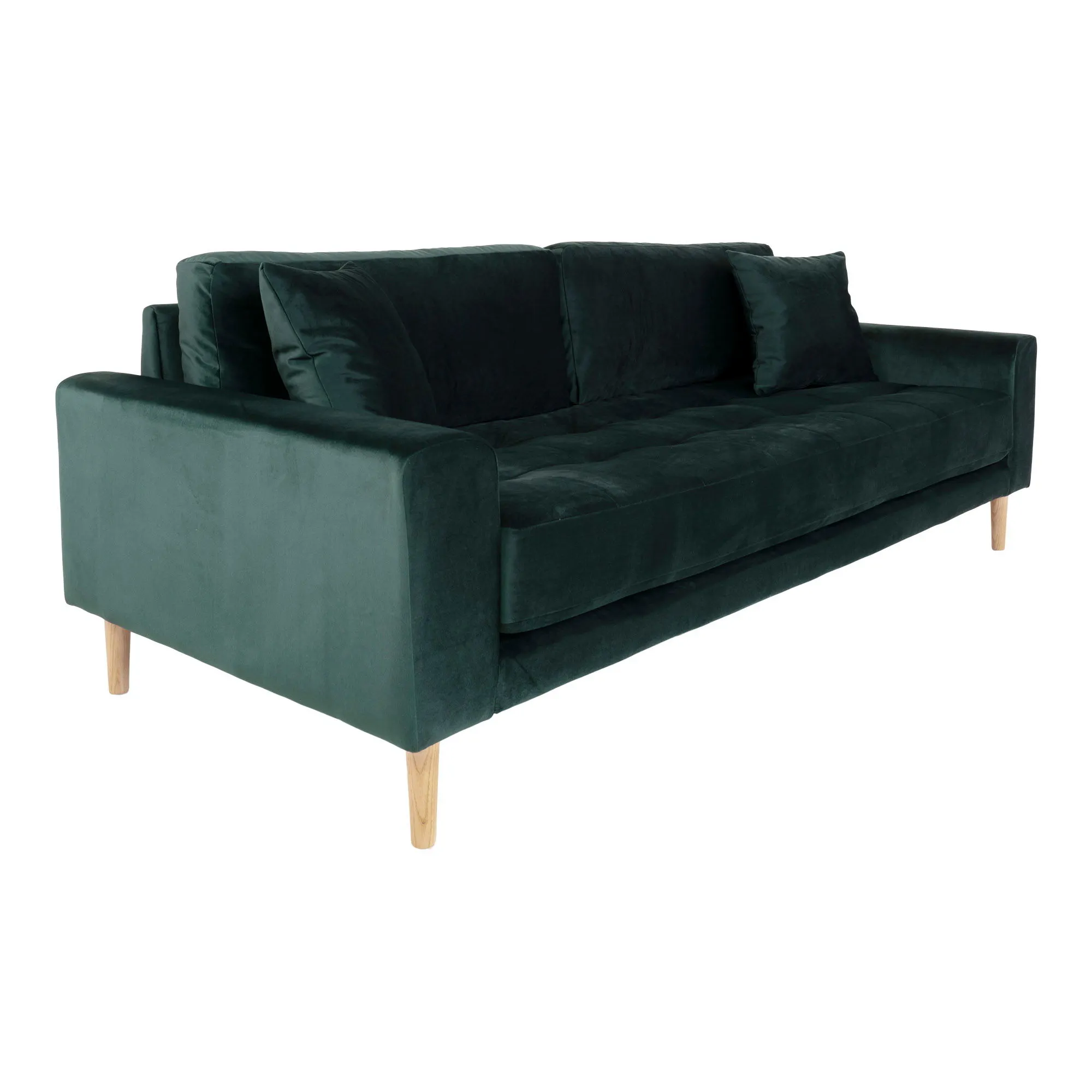 Sofa wypoczynkowa LIDO 3-osobowa 210 cm - zielony, naturalny - 1301445