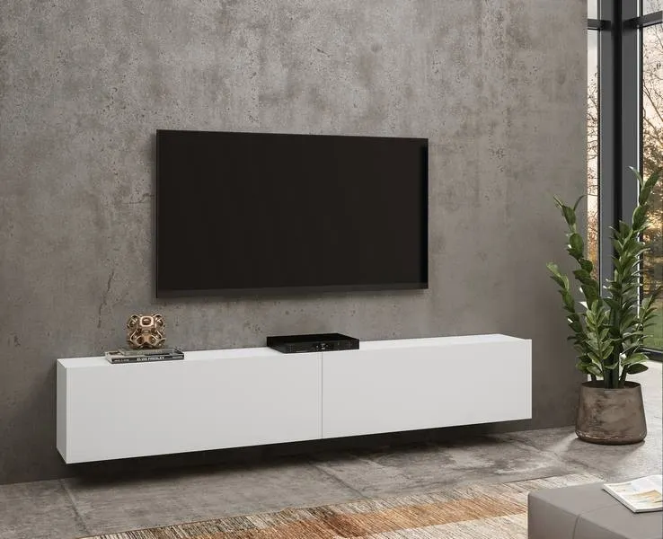 Szafka RTV AVA 40 stojąca/wisząca 180 cm biała
