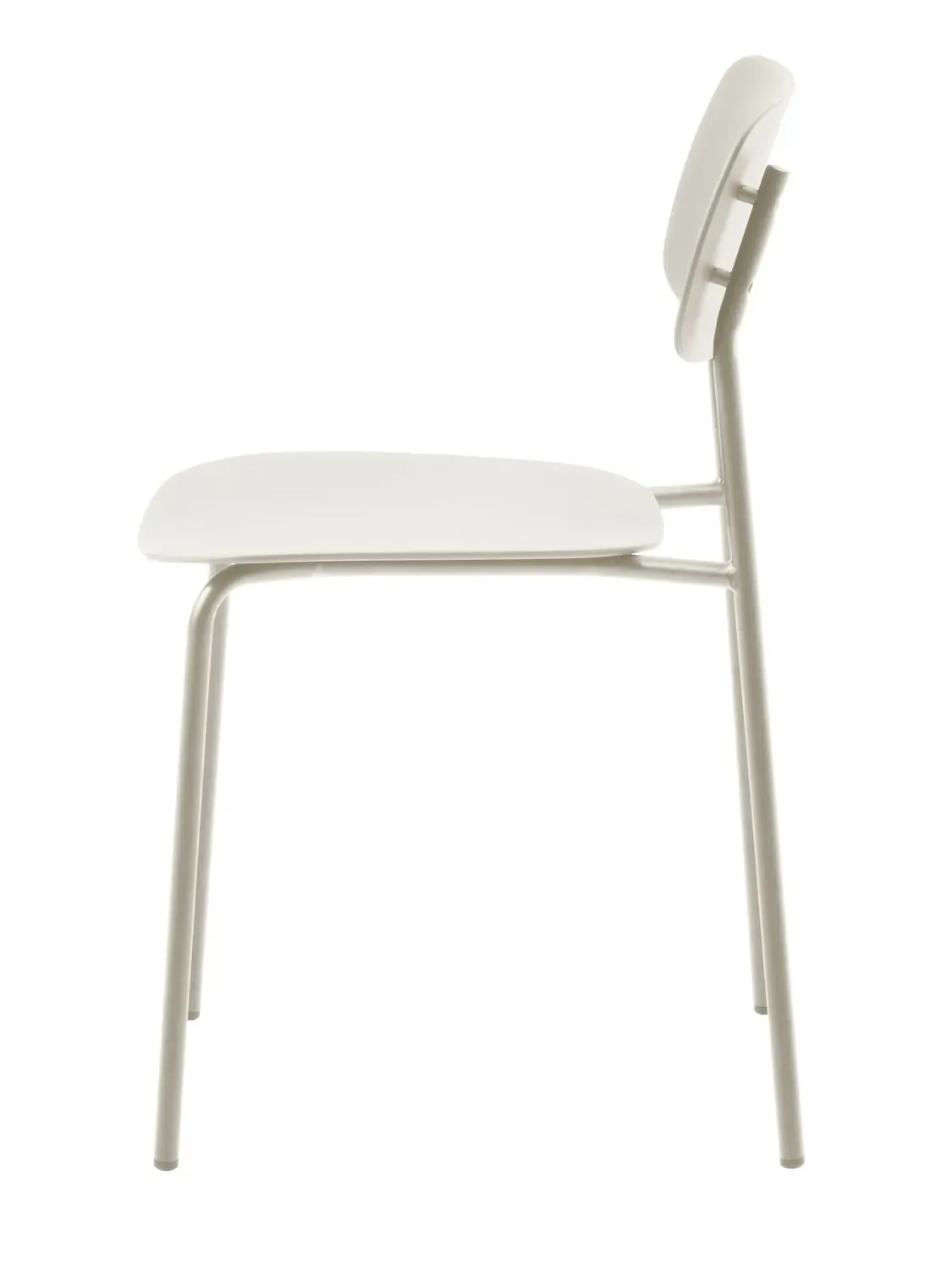Krzesło metalowe KIRKLAND - złamana biel - UN_54310006