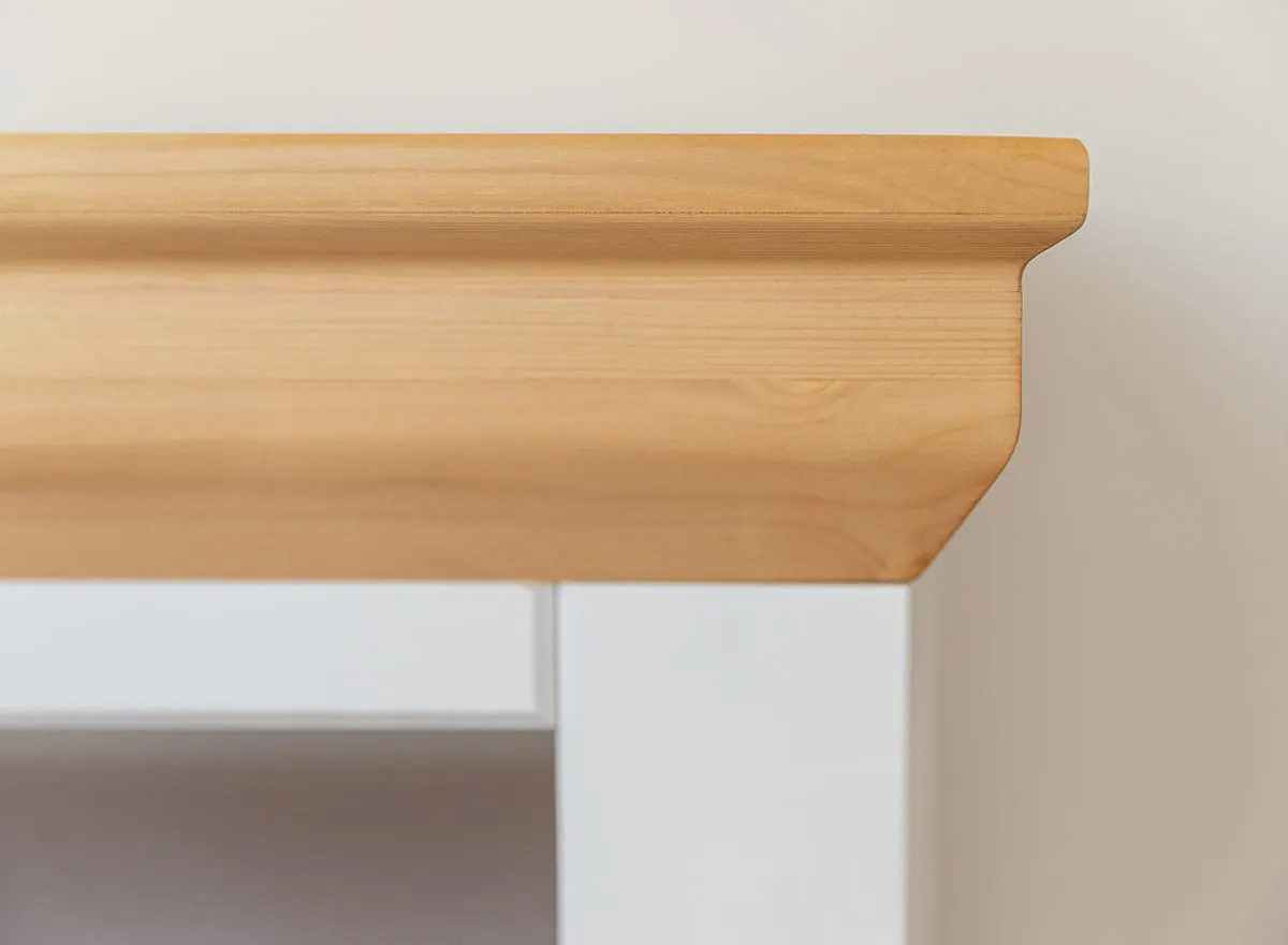 Szafka RTV mała MARONE ELITE z 2 szufladami - biały, złocisty - PLMEL09