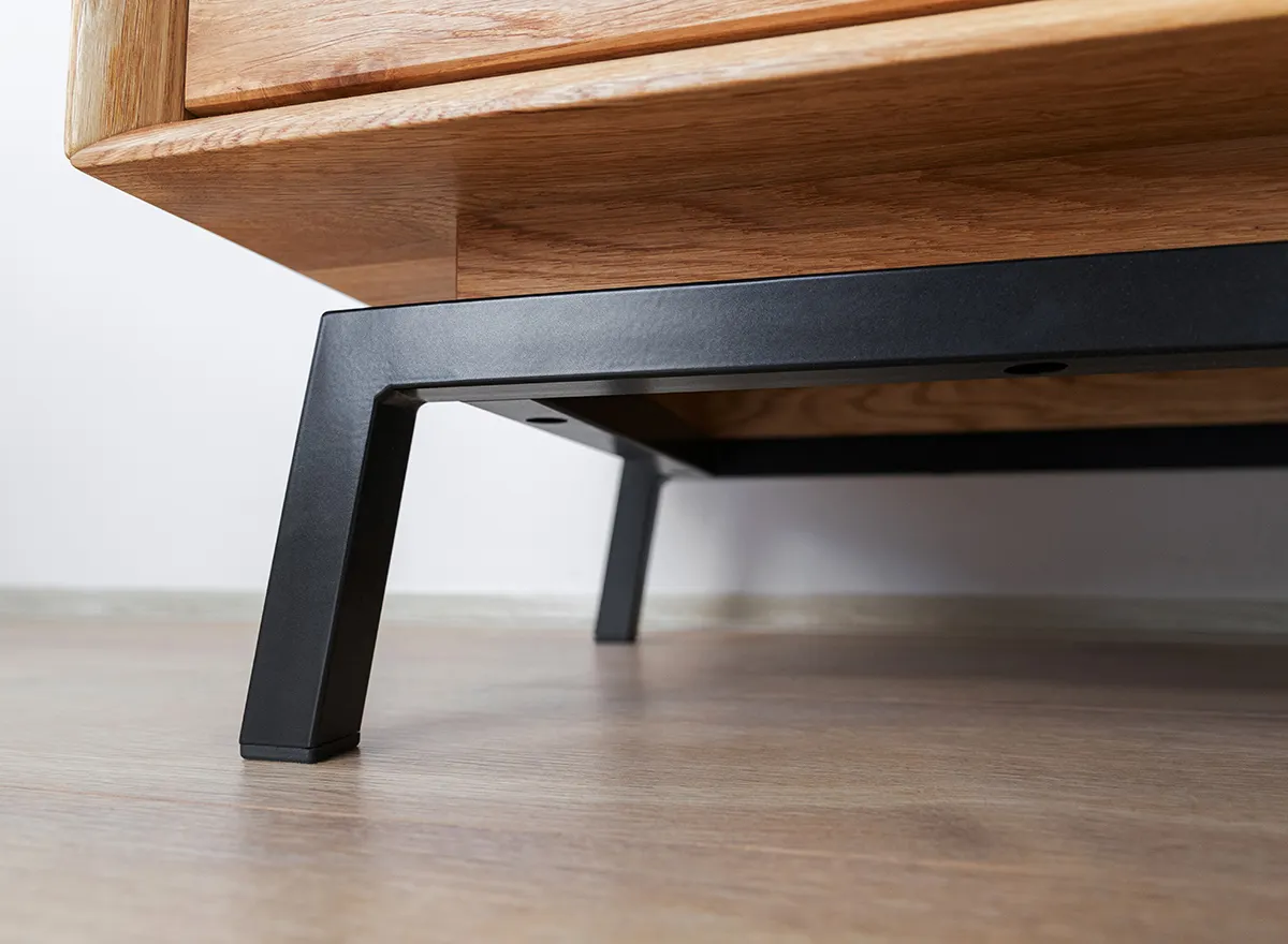 Komoda z barkiem MODERN LOFT 2-drzwiowa - dąb olejowany - PLMOL01D