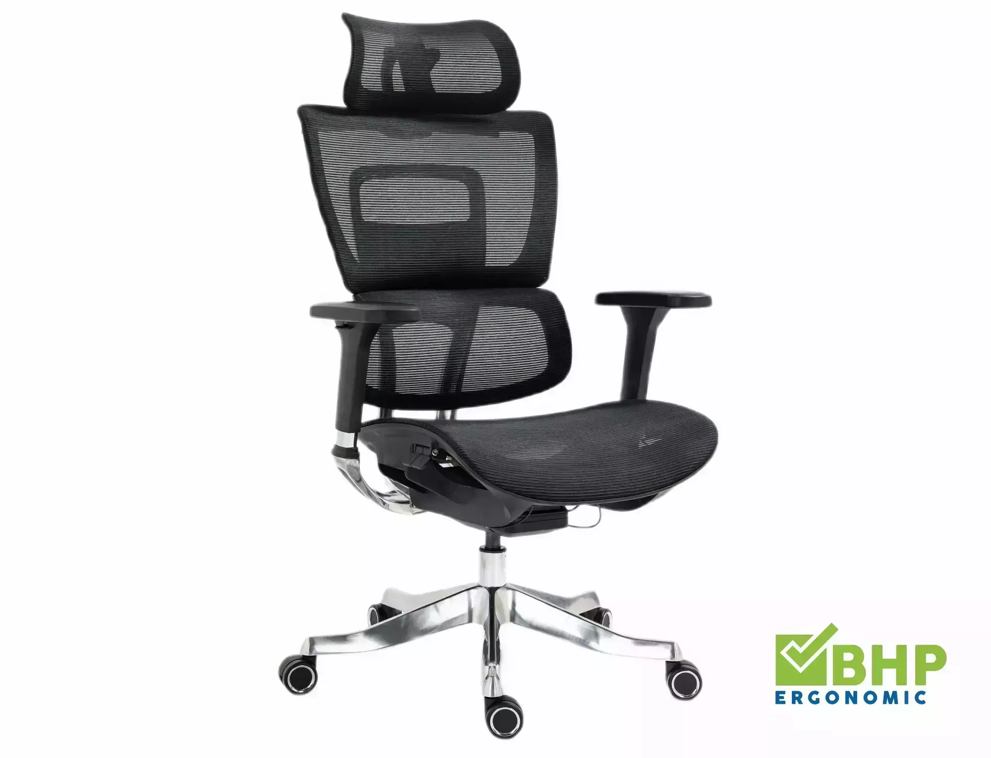 Fotel obrotowy biurowy WINNER LUX z zagłówkiem ergonomiczny czarny