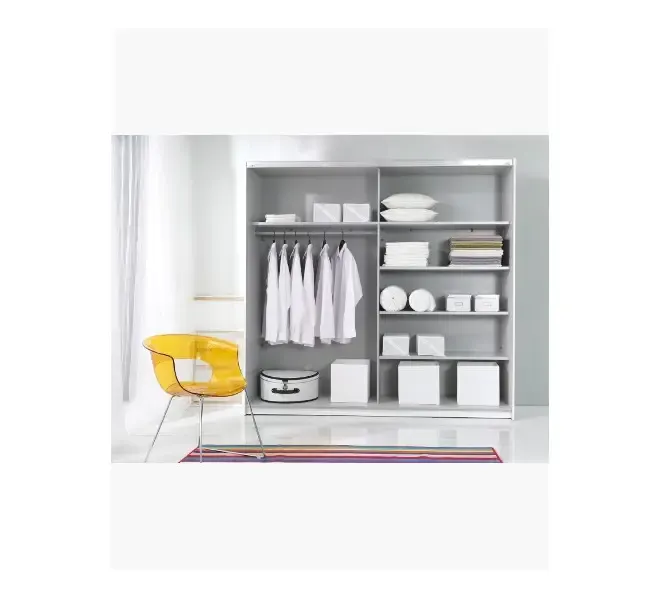 Szafa BETA 58 rozsuwana biały połysk z lustrami 221x210x61cm - 22981658