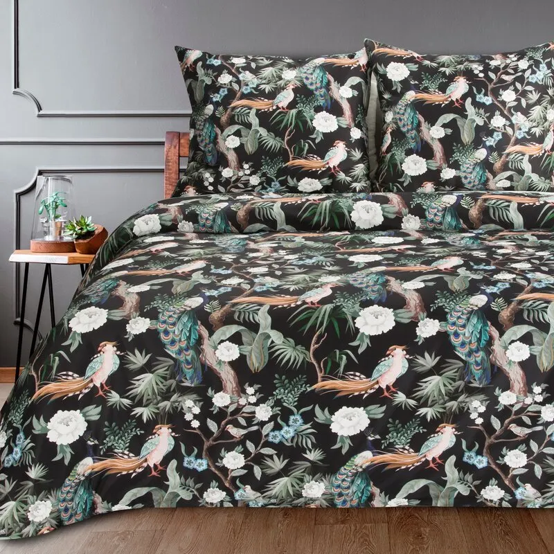 KOMPLET POŚCIELI W PUDEŁKU GIFT2 220 X 200 CM CZARNY KOMPLET POŚCIELI W PUDEŁKU GIFT2 220 X 200 CM CZARNY