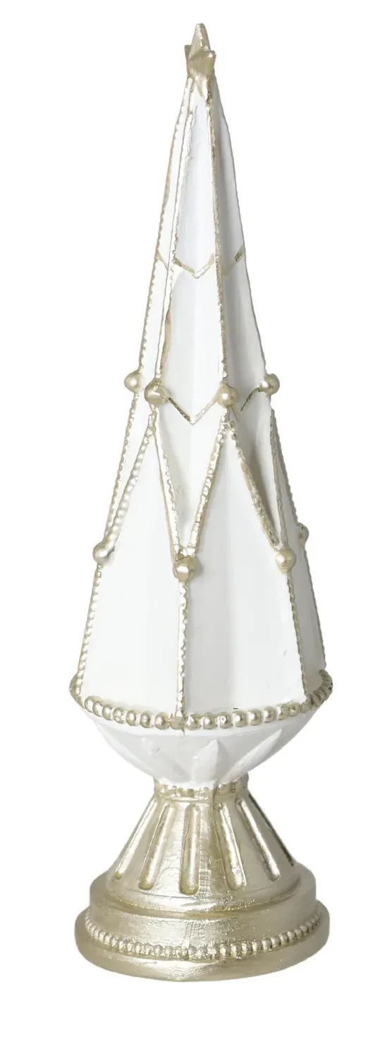 CHOINKA ceramiczna BIAŁO-ZŁOTA MAŁA biało-złota CHOINKA ceramiczna BIAŁO-ZŁOTA MAŁA biało-złota