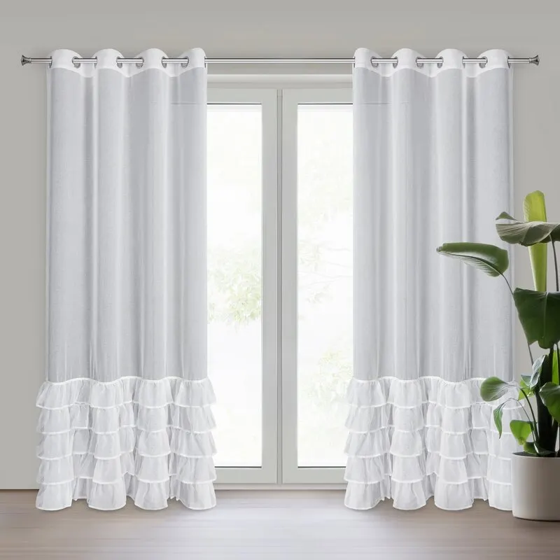 FIRANA GOTOWA CARLI 140 X 250 CM BIAŁY FIRANA GOTOWA CARLI 140 X 250 CM BIAŁY