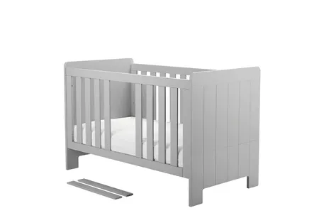 Łóżeczko-tapczanik CALMO 70x140 z regulacją wysokości szare Łóżeczko-tapczanik CALMO 70x140 z regulacją wysokości szare