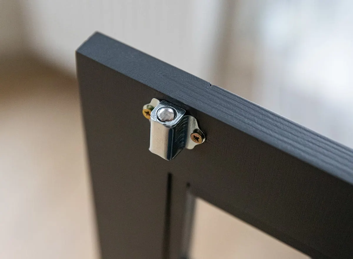 Witryna niska BELLUNO ELEGANTE 1-drzwiowa z 3 szufladami grafit – dąb - PL017G/D