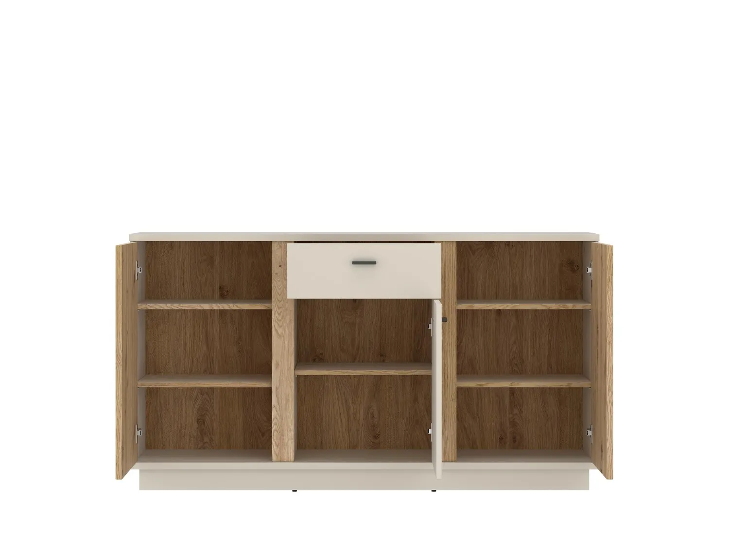 Komoda 3-drzwiowa z szufladą MOSANO 150 cm kaszmir/dąb cremona - 6000000021310