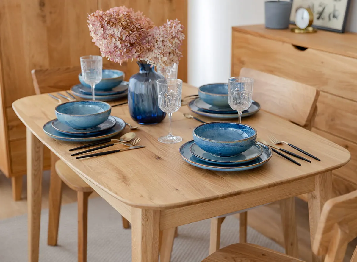 Stół dębowy ORBETELLO rozkładany 80x120(165) cm - dąb olejowany - KULSR120_45