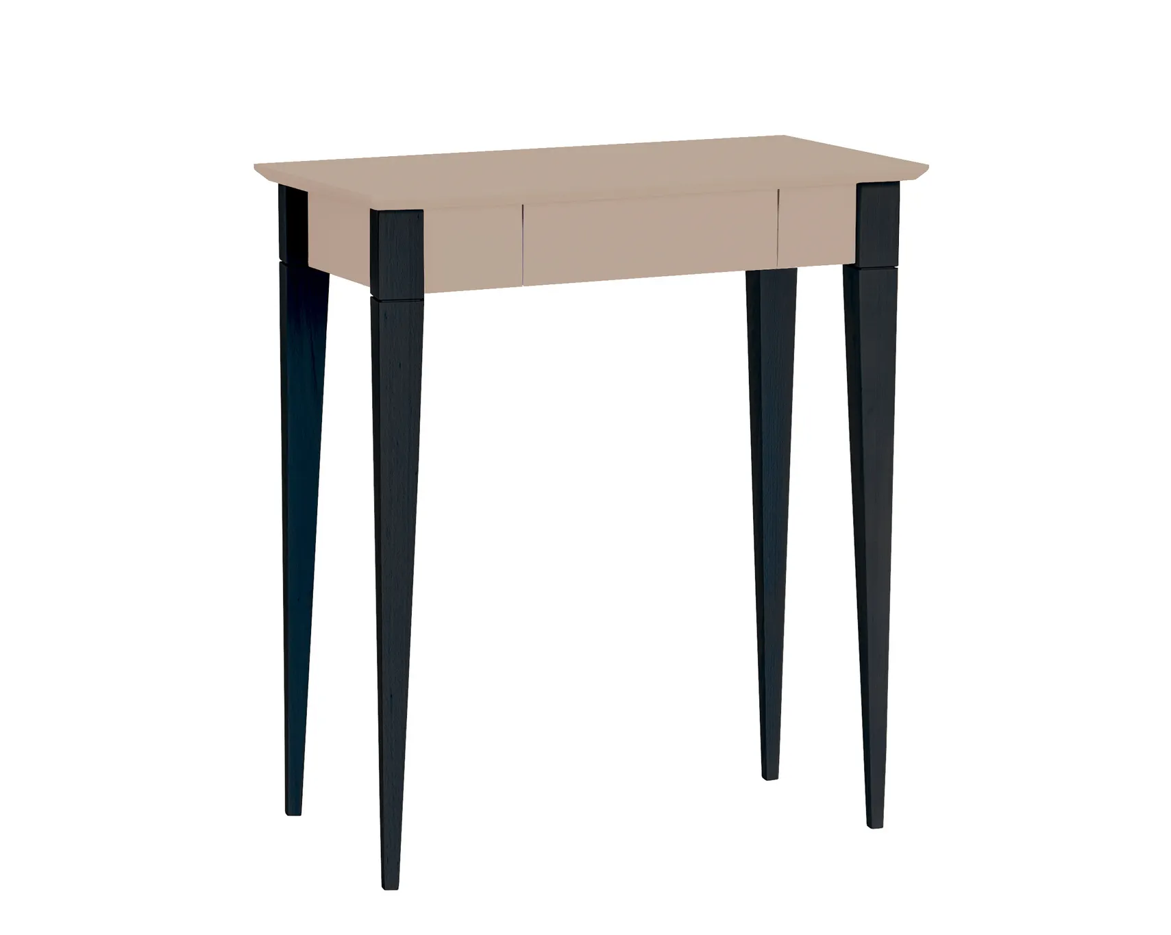 Biurko z szufladą MIMO 65x40 cappuccino/czarne drewniane nogi