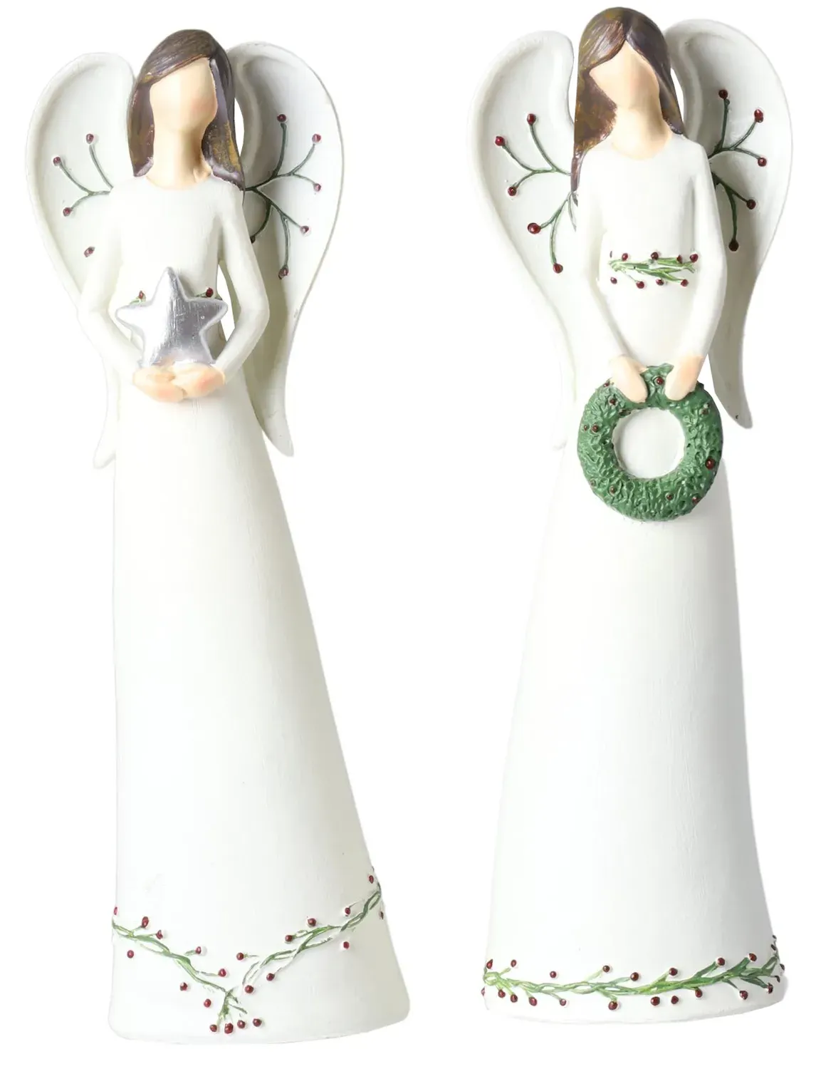 Figurka ANIOŁ 25 cm 2 sztuki białe