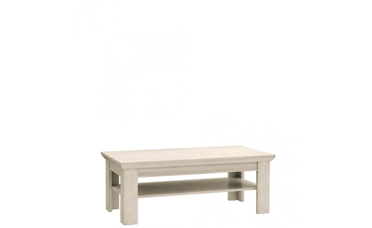 Stolik kawowy z półką KASHMIR 120x60x43 pinia biała Stolik kawowy z półką KASHMIR 120x60x43 pinia biała