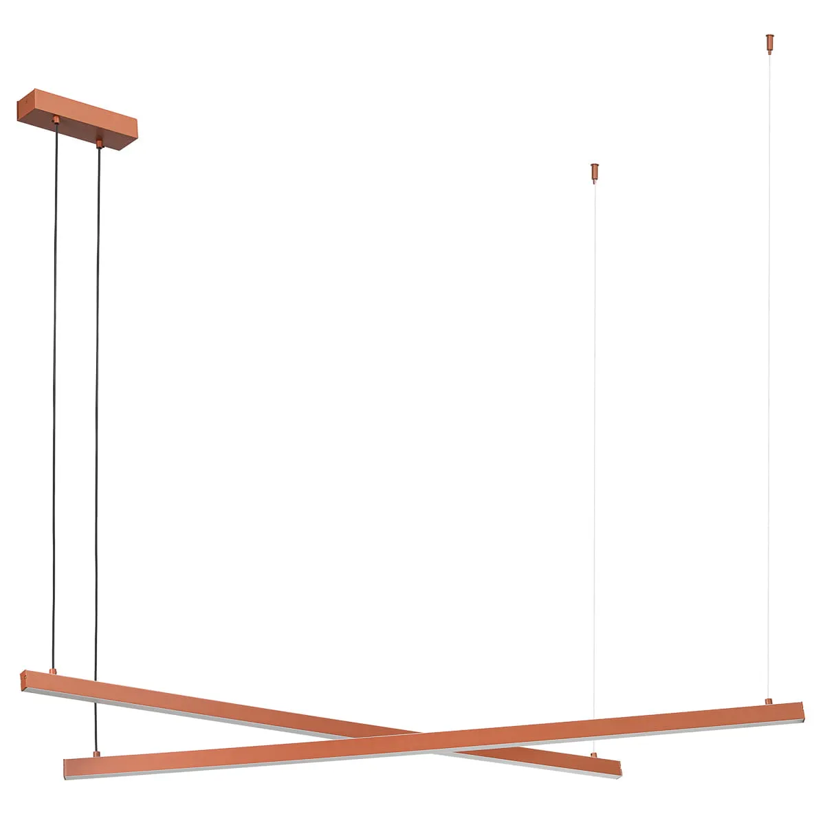 image lampa wisząca, konstrukcja metalowa, kolor ceglasty, podwieszany, minimalistyczny