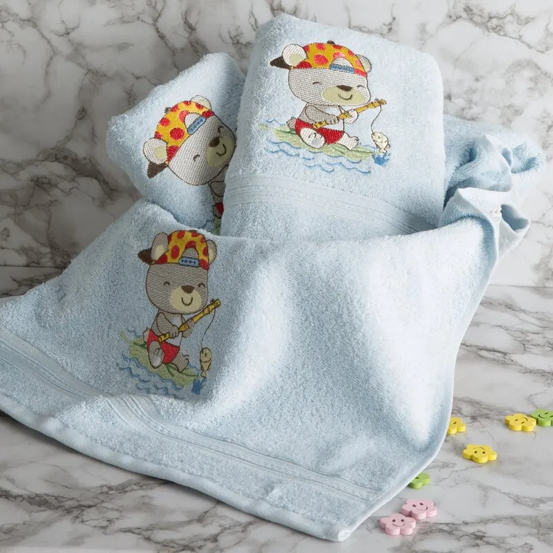 RĘCZNIK DZIECIĘCY BABY51 50X90 CM NIEBIESKI - EU_429131