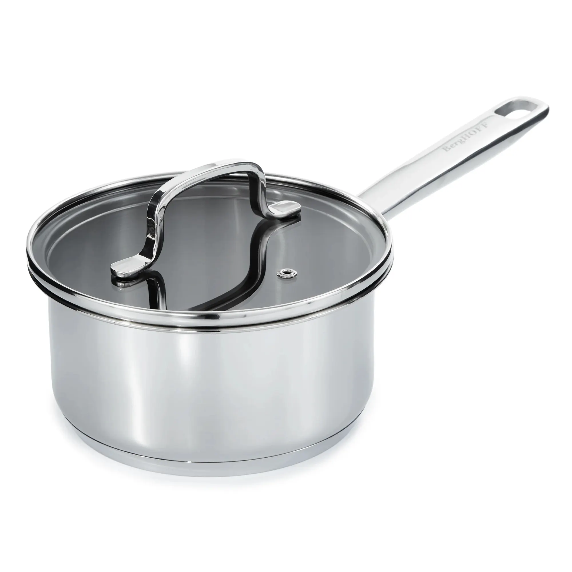 BergHOFF Rondel z pokrywą Helix 16cm, 1,5 L garnek, stalowy, pokrywka, patelnia, zestaw kuchenny