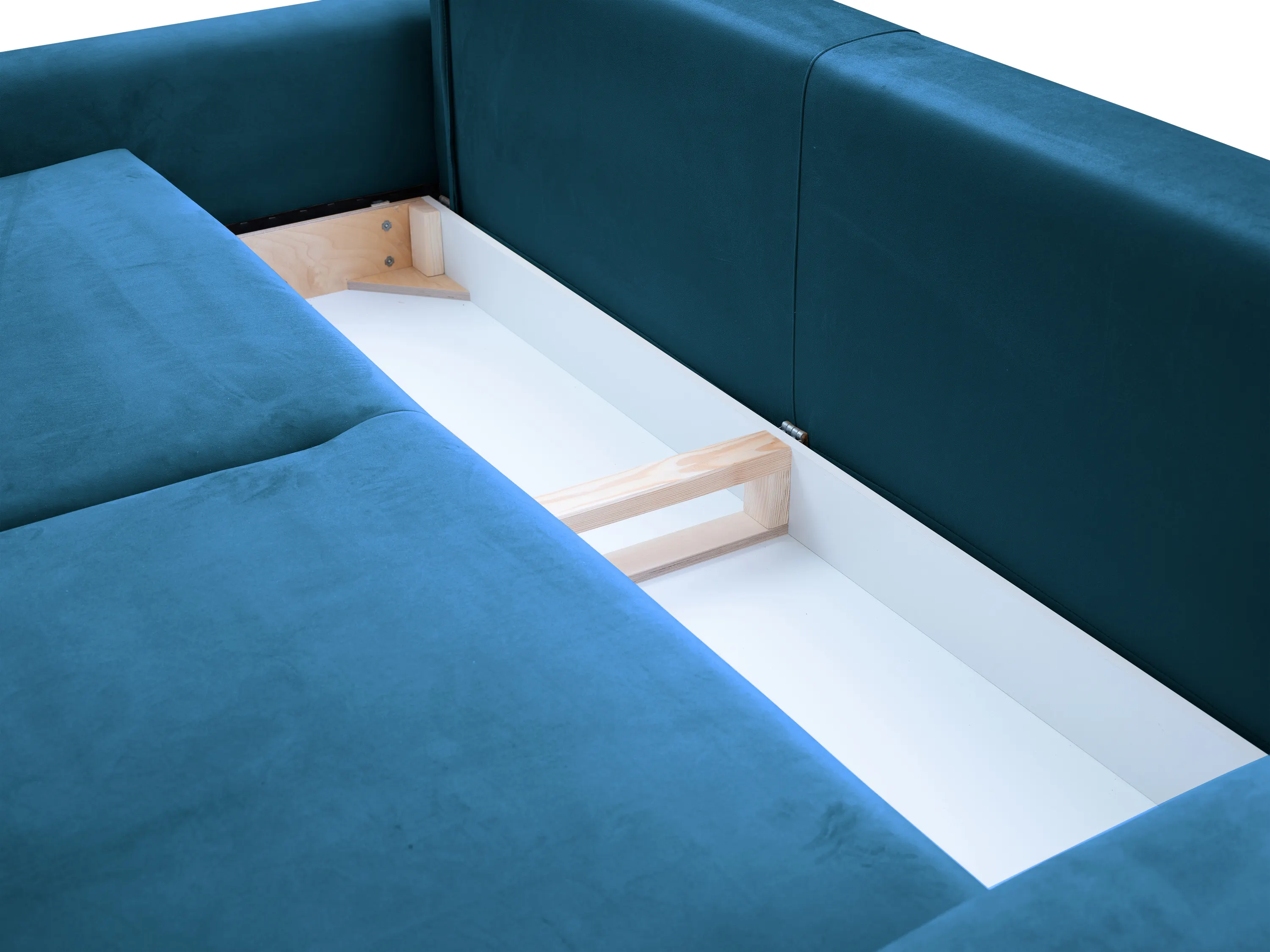 Sofa rozkładana z pojemnikiem VENA VELLUTO 244 cm niebieska - VENA_SO_VELLUTO11