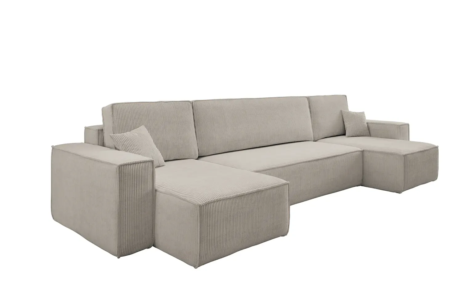 Narożnik uniwersalny KARL U rozkładany tkanina Poso 100 waniliowy