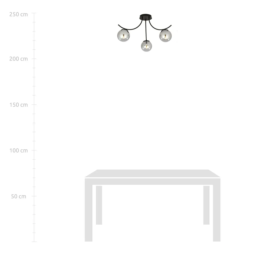 Lampa sufitowa BOSTON Czarny 1110/3 - 1110/3