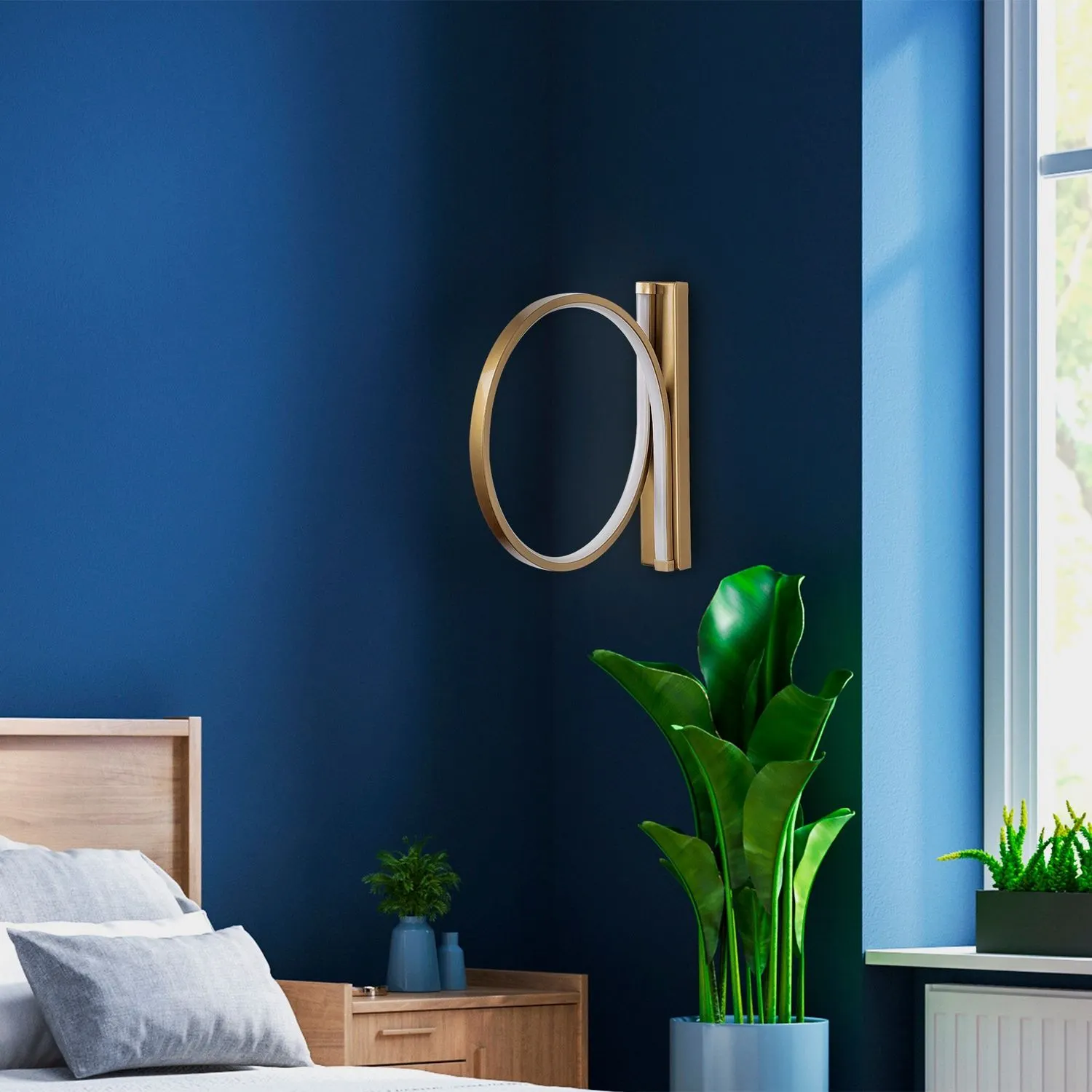 Lampa ścienna kinkiet HALKA 50x30 cm złota - ASI_119FRS1103