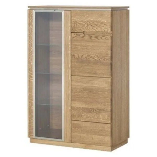 Witryna 2-drzwiowa MONTENEGRO 15 drewniana dąb rustical 125x82x42cm