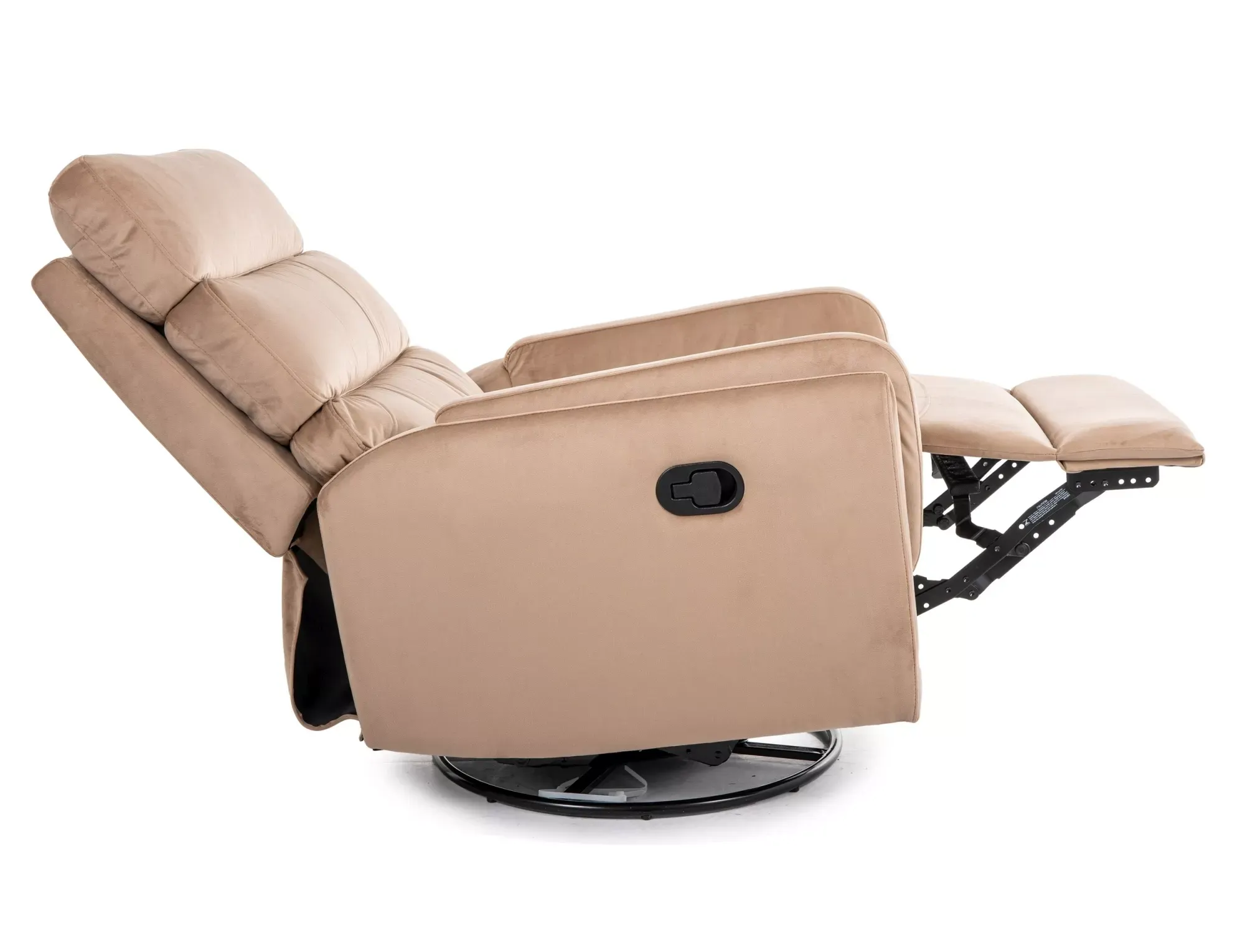 Fotel rozkładany ARGOS VELVET obrotowy beżowy - ARGOSVBE