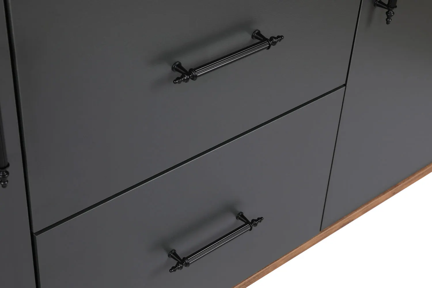 Komoda 2-drzwiowa z 2 szufladami CORDOBA orzech antracyt - ASI_854KLN3907