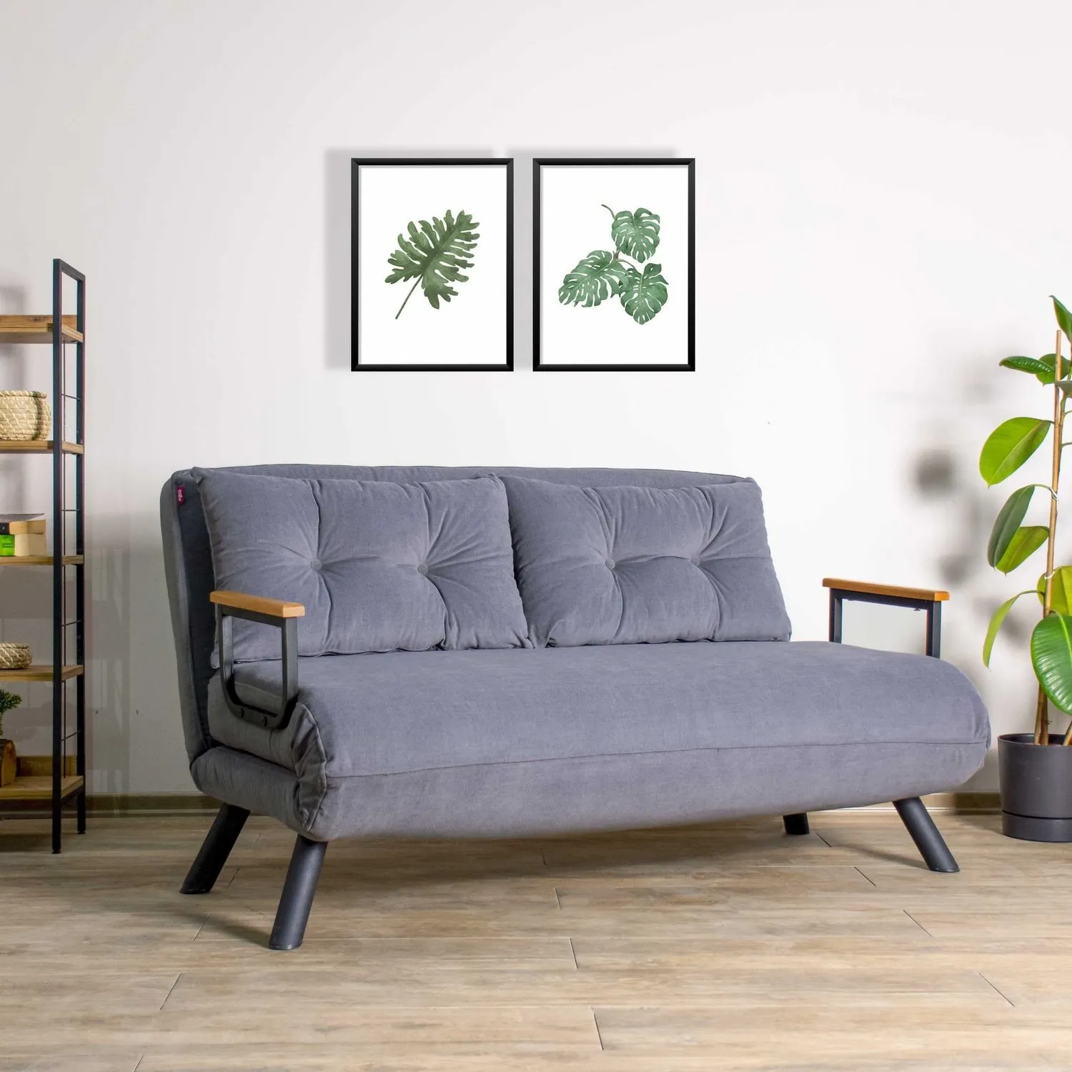 Sofa rozkładana 2-osobowa SANDO szara — zdjęcie 7